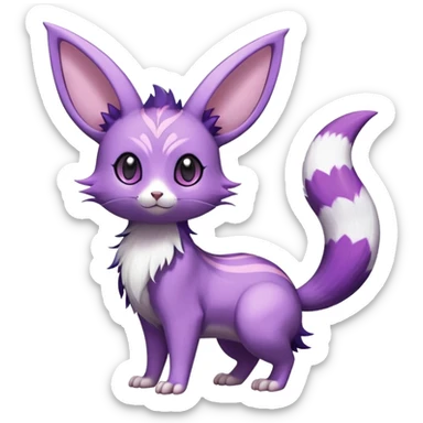 Shiny Furret-Espeon-Noibat-Hybrid (Full body) sticker