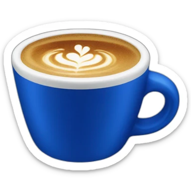 Coffee cup royal blue sticker