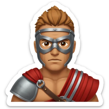 gladiator with mask sticker