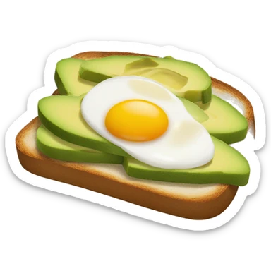 Avocado toast and eggs sticker