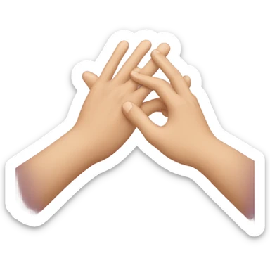 Two hands about to touch  sticker