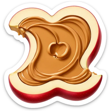 apple slices with peanutbutter sticker