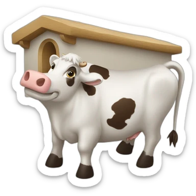 bank that lends to cows sticker