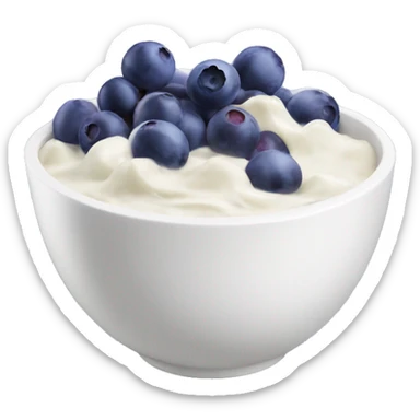 yoghurt bowl with grapes and blueberries sticker