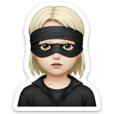 blindfolded emo sticker