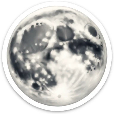 Beautiful moon sticker
