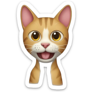 Rubberhose cat sticker