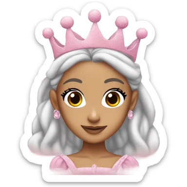 Ariana grande as a pink princess sticker