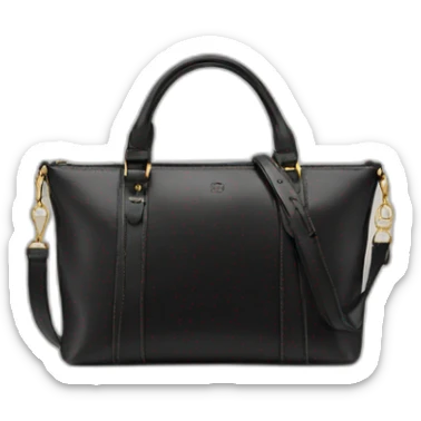 black genuine leather bag sticker