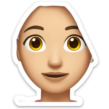 woman with muscles,short hair,tired eyes,brown hair, tight swimming trunks sticker