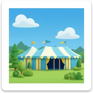 brazil carnival tent sticker