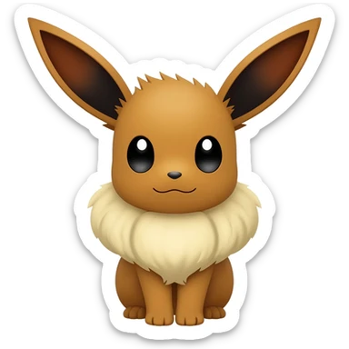 a happy Eevee sticker
