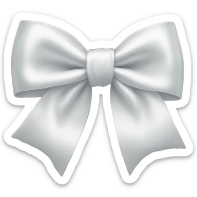 white satin bow sticker