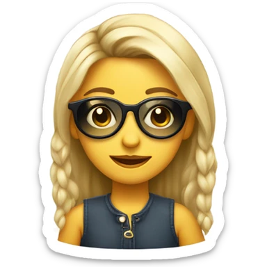 niña con gafas de sol con los pulgares hacia arriba sticker