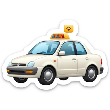 A car driving a car sticker