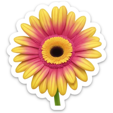 GERBERA amarillo  sticker