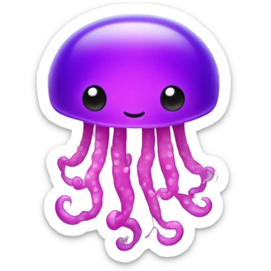 pink and purple jellyfish sticker