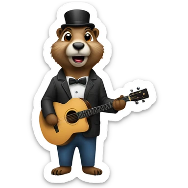 Musician Groundhog  sticker
