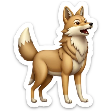 Coyote howls  sticker