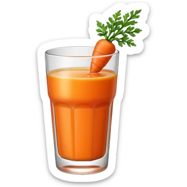 a glass of carrot juice, minimal, no carrot, no garnish, simple, clear, no background sticker