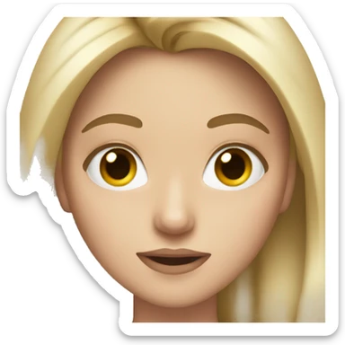 white girl filming sticker