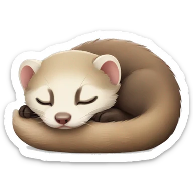 Ferret sleeping sticker
