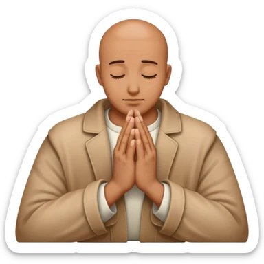 Praying hands sticker