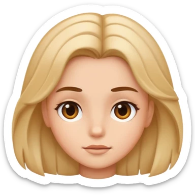 realistic portrait of girl hair in front  sticker