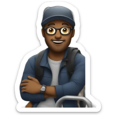 public transit fanatic riding that train choo choo sticker