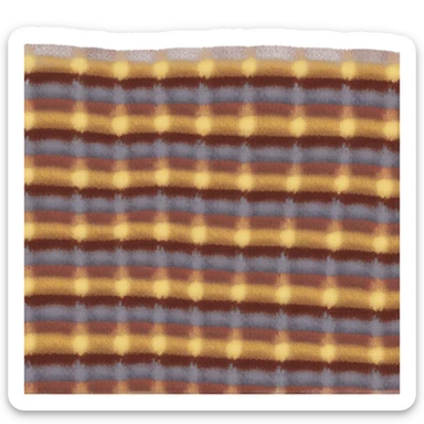 Crocheting checked blanket sticker