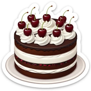 Black forest cake more darker sticker