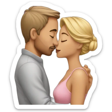 Couple kiss sticker
