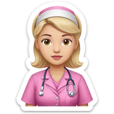 nurse dress pink sticker