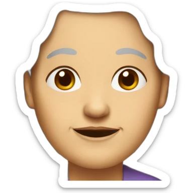 old woman with receding hairline sticker