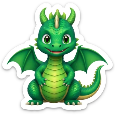Cute cartoon dragon with the word fuck on it sticker