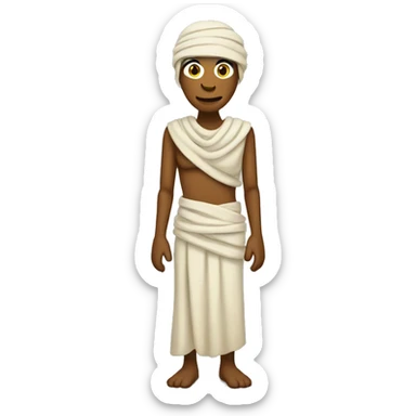a standing mummy sticker