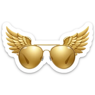 fancy sunglasses with wings sticker