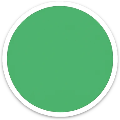 Small green circle with center offset to the right sticker