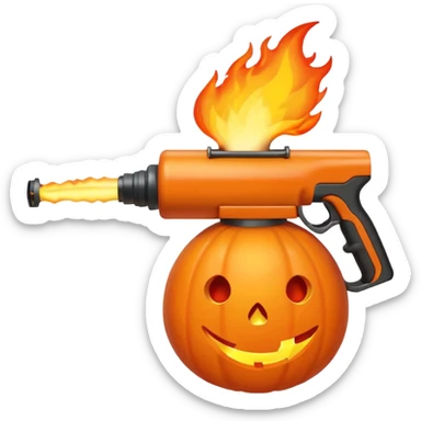 flame thrower shooting big flame sticker
