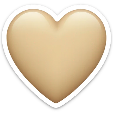 Beige heart sticker