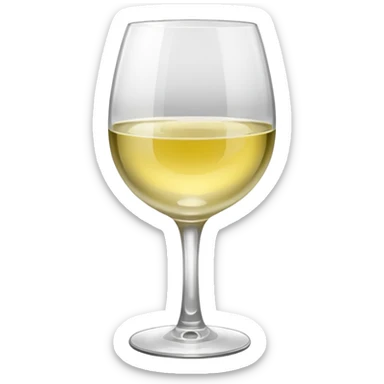 white wine different glass sticker