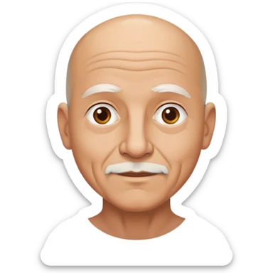 Hombre de 64 años y calvo sticker