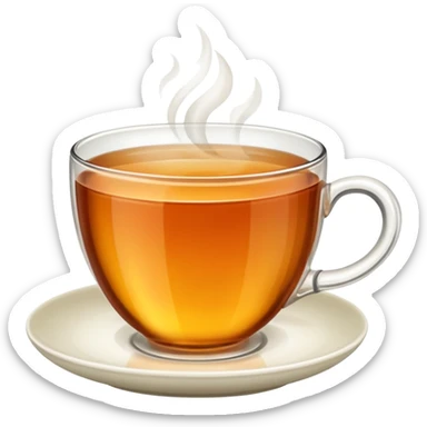 Ince belli bardakta cay sticker