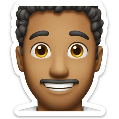 emoji of south asian guy smiling he has no beard and short curly hair sticker