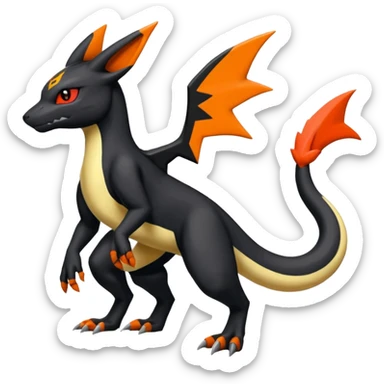 Salandit-Guilmon-Umbreon-Silvally-fusion (full body) sticker