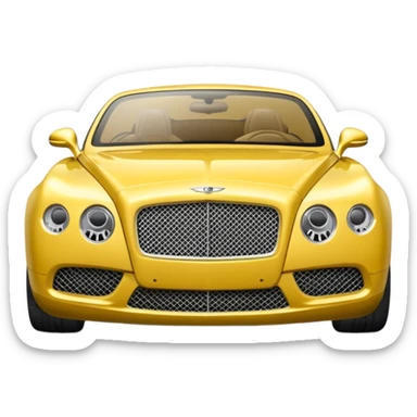 Yellow Bentley sticker