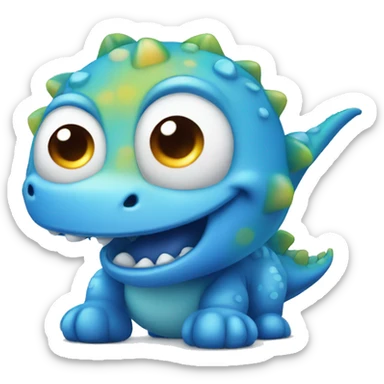 Blue cute Dino  sticker