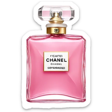 chanel pink perfume sticker