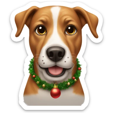 Dog in Christmas mood sticker