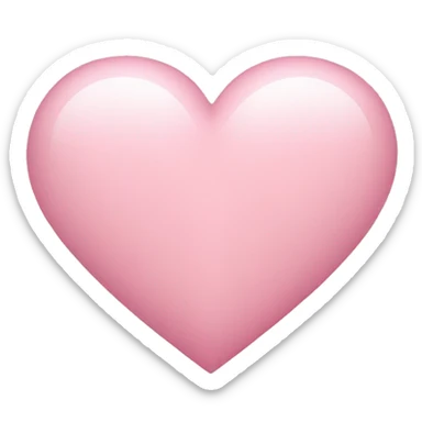 light pink heart sticker